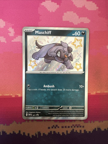 Pokemon Card Maschiff 071 Black Star Promo Near Mint