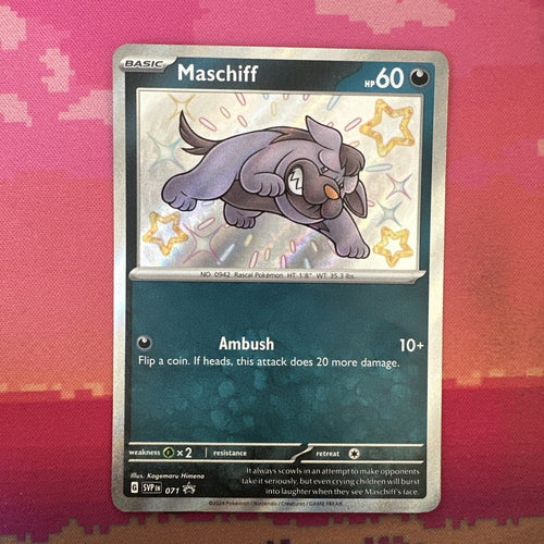 Pokemon Card Maschiff 071 Black Star Promo Near Mint