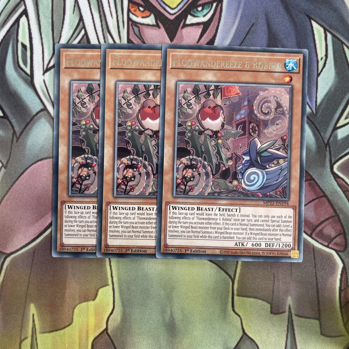 MP22-EN194 x3 Floowandereeze & Robina Rare Excellent Conditon Yugioh