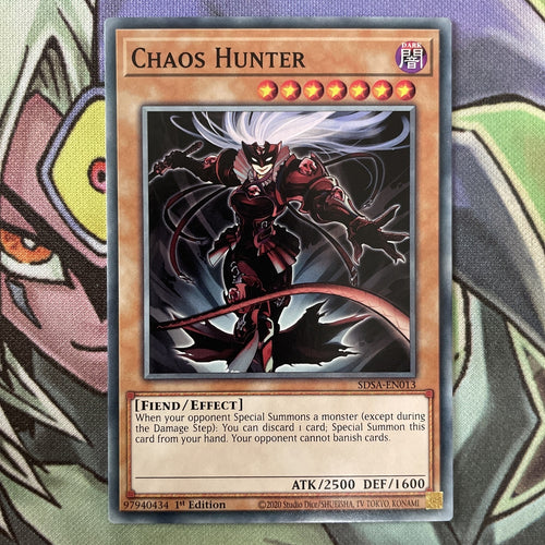 SDSA-EN013 Chaos Hunter Common 1st Edition NM Yugioh Card