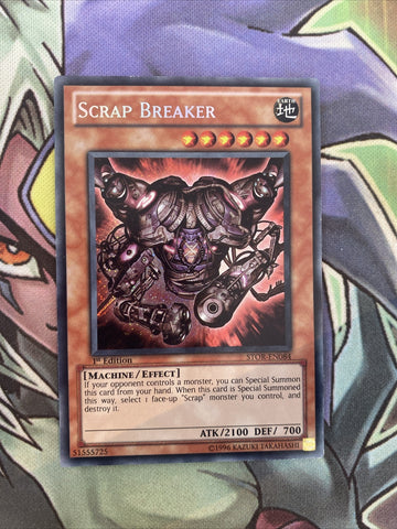STOR-EN084 Scrap Breaker Secret Rare 1st Edition NM Yugioh Card