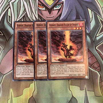 LTGY-EN097 x3 Burner, Dragon Ruler of Sparks Common Excellent Condition Yugioh