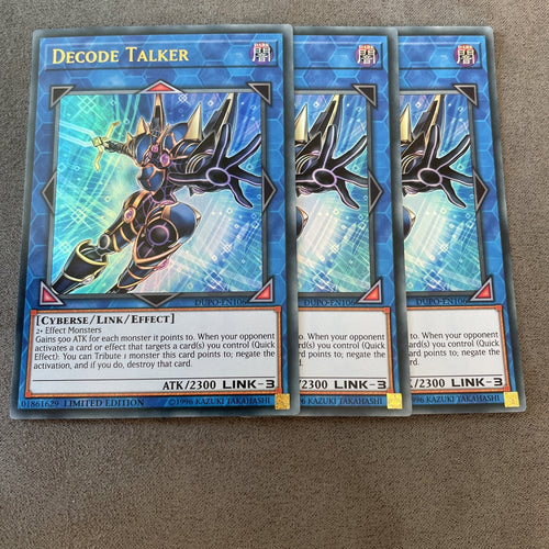 DUPO-EN106 x3 Decode Talker Ultra Rare Limited Edition NM Yugioh