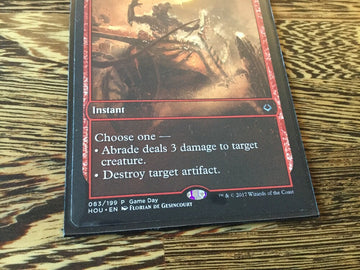 Abrade Full Art - Player Reward Excellent Magic MTG (back)