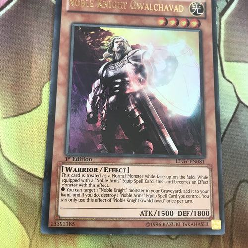 LTGY-EN081 Noble Knight Gwalchavad x 1 - 1st Edition Ultra - Yugioh