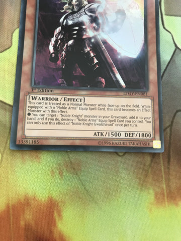 LTGY-EN081 Noble Knight Gwalchavad x 1 - 1st Edition Ultra - Yugioh (back)