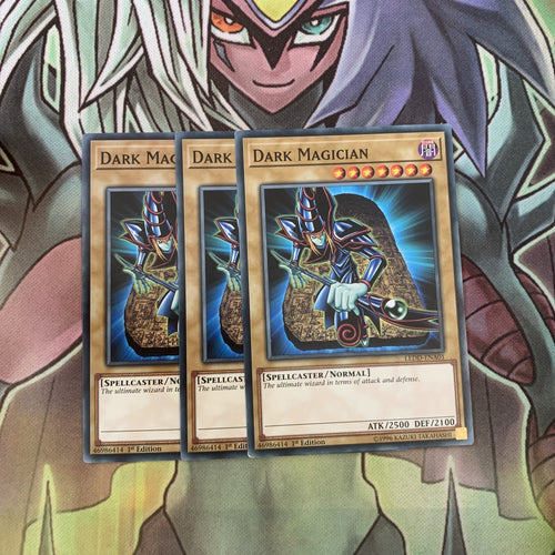 LEDD-ENA01 x3 Dark Magician Common Excellent Condition Yugioh
