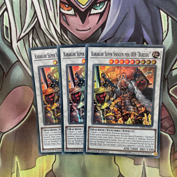 IGAS-EN043 x3 Karakuri Super Shogun mdl 00N "Bureibu" Super Excellent Yugioh