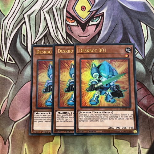 GFP2-EN107 x3 Deskbot 001 Ultra Rare Excellent Condition Yugioh