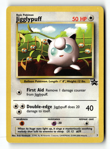 Pokemon Card Jigglypuff LP WoTC Promo 07/53