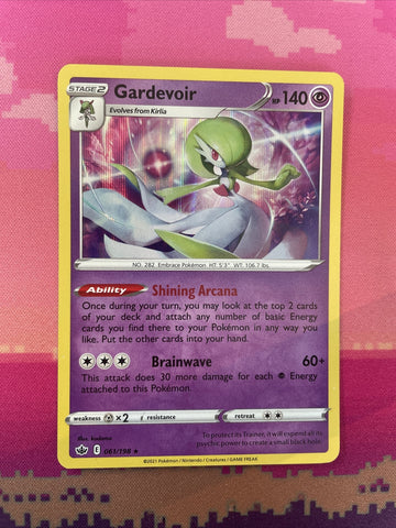 Pokemon Card Gardevoir Chilling Reign Holo Rare 061/198 Near Mint