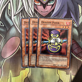DB2-EN040 x3 Dragon Piper Common Excellent Condition Yugioh