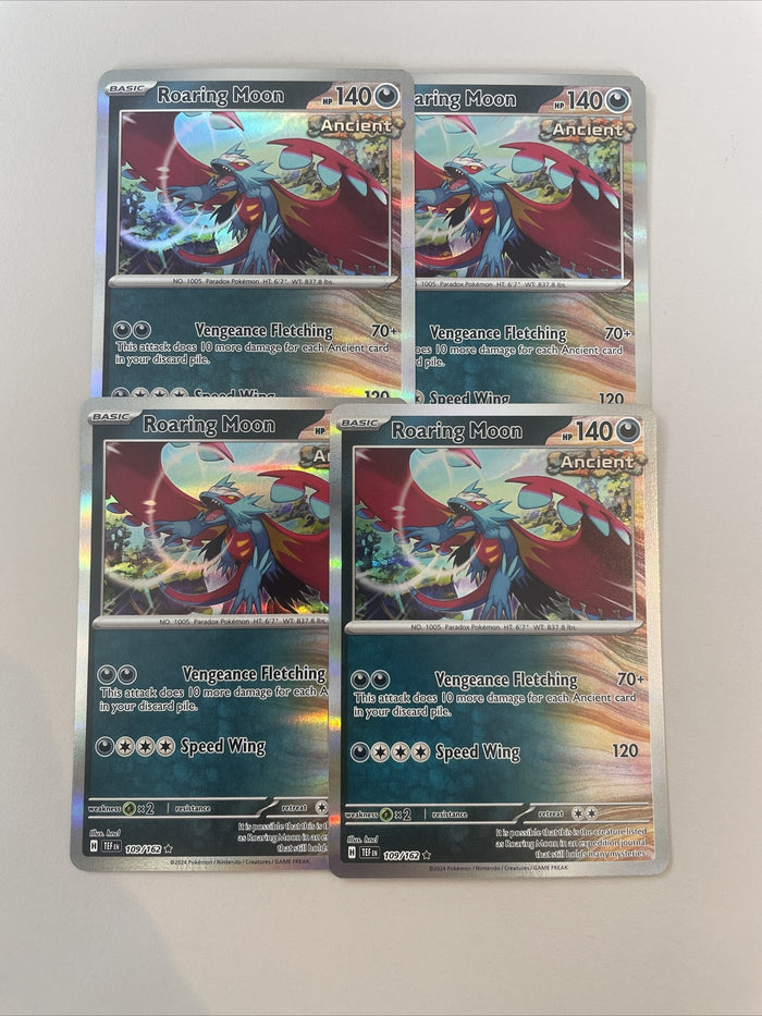 Pokemon TCG Roaring Moon 109/162 Playset S&V Temporal Forces (4 Cards)