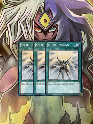 SDLI-EN026 x3 Solar Recharge Common Excellent Condition Yugioh