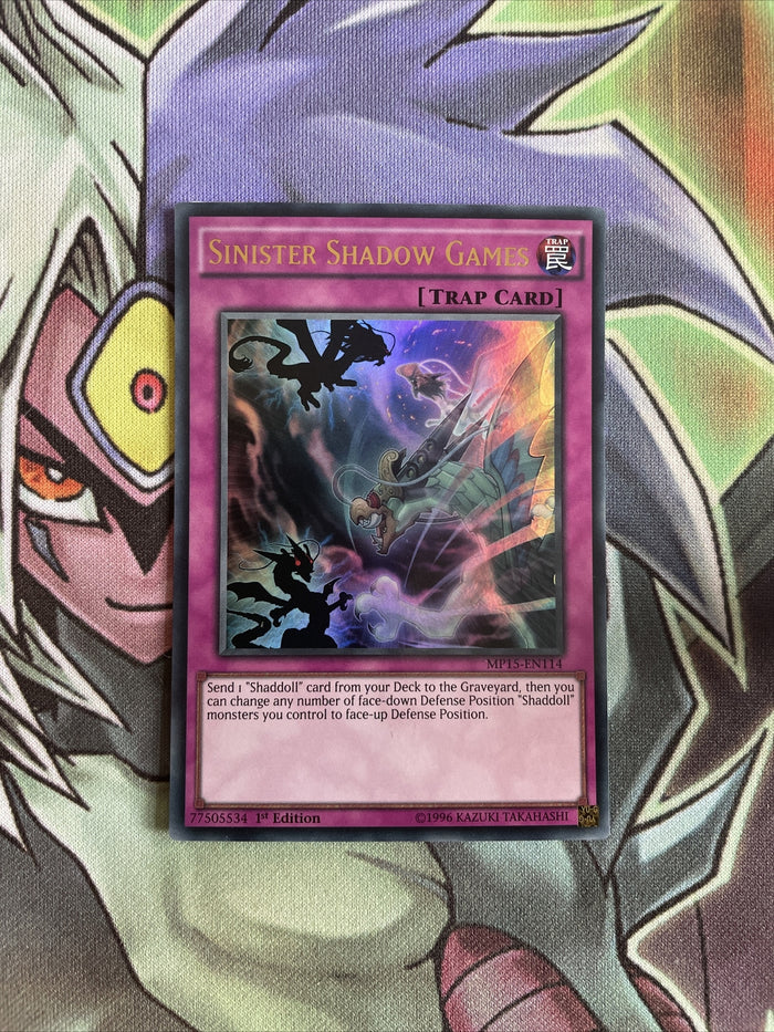 MP15-EN114 Sinister Shadow Games Ultra Rare 1st Edition NM Yugioh Card
