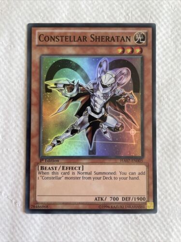 YUGIOH Constellar Sheratan Super Rare 1st Edition Near Mint HA07-EN005