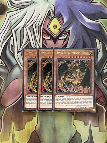 SDSA-EN043 x3 Hamon, Lord of Striking Thunder Ultra Excellent Condition Yugioh