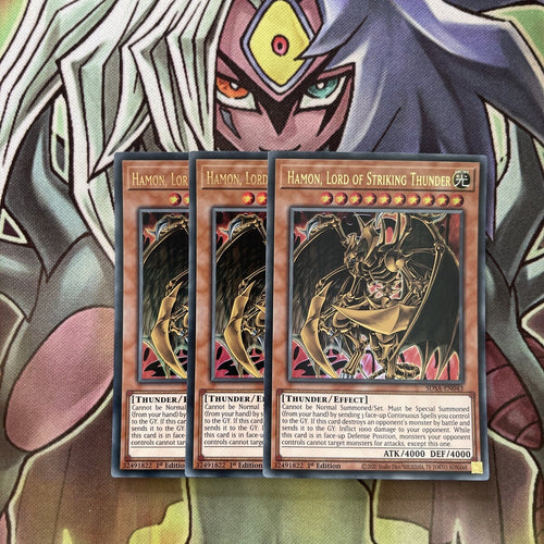 SDSA-EN043 x3 Hamon, Lord of Striking Thunder Ultra Excellent Condition Yugioh