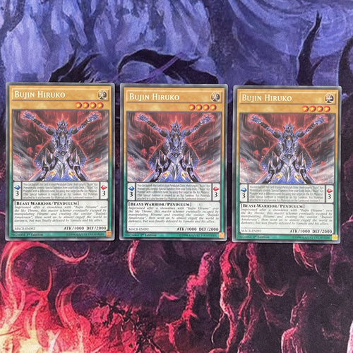 MACR-EN092 x3 Bujin Hiruko Rare Unlimited Edition Near Mint Yugioh Cards