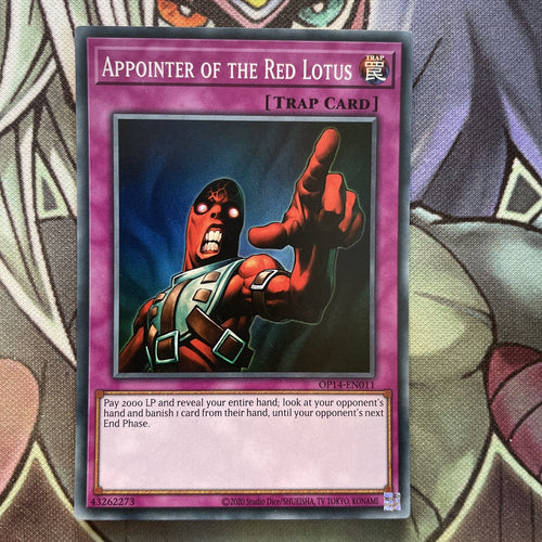 OP14-EN011 Appointer Of The Red Lotus Super Rare UNL Edition Near Mint Yugioh