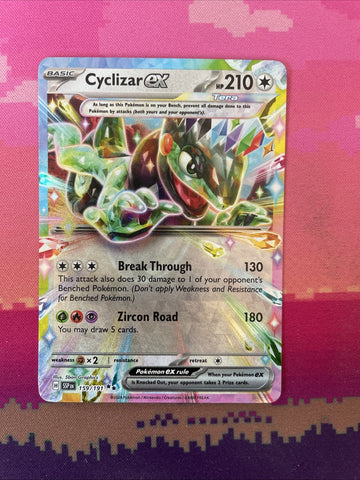 Pokemon Card Cyclizar ex 159/191 Double Rare Surging Sparks NM