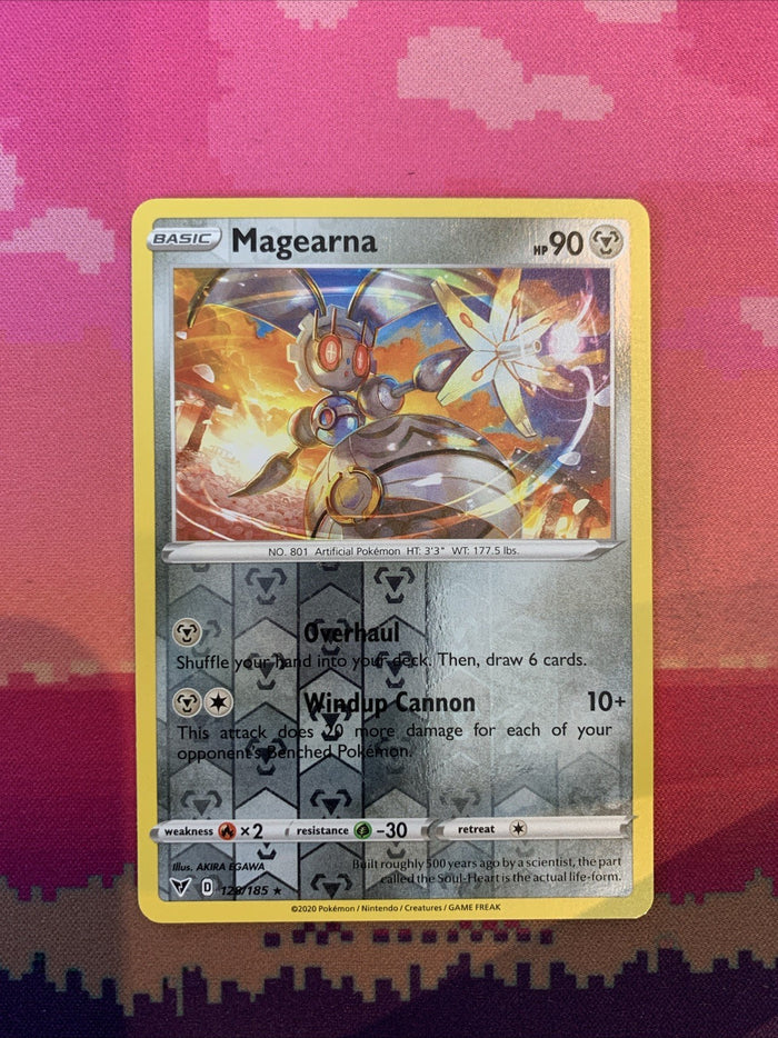 Pokemon Card Magearna Vivid Voltage Reverse Holo Rare 128/185 Near Mint