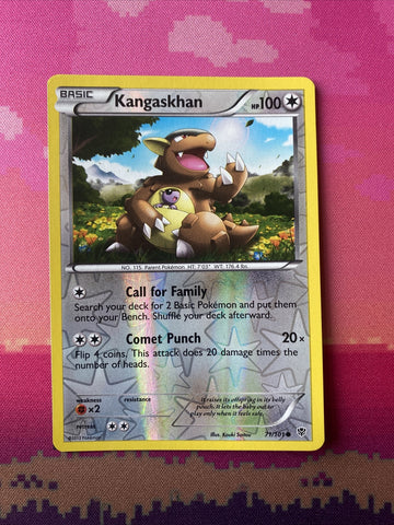 Pokemon Card Kangaskhan Plasma Blast Reverse Holo 71/101 Near Mint