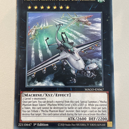 MAGO-EN067 Mecha Phantom Beast Draccossack Rare 1st Edition NM Yugioh Card
