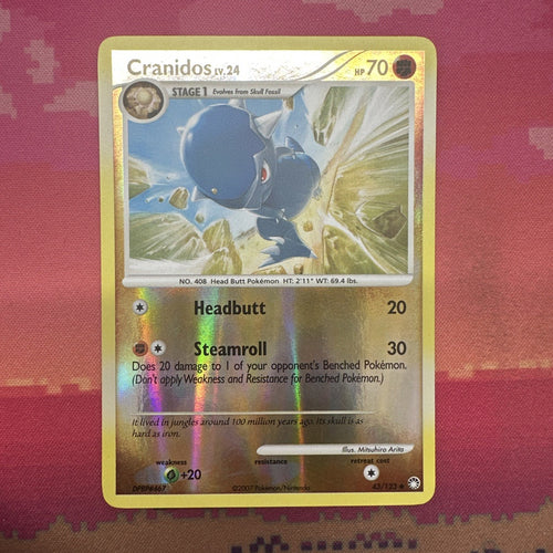 Pokemon Card Cranidos Mysterious Treasures Reverse Holo 43/123 Near Mint