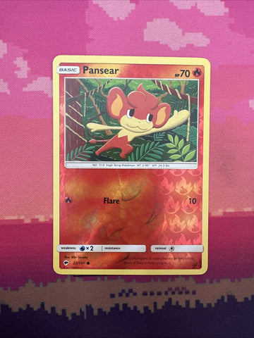Pokemon Card Pansear Burning Shadows Reverse Holo 22/147 Near Mint