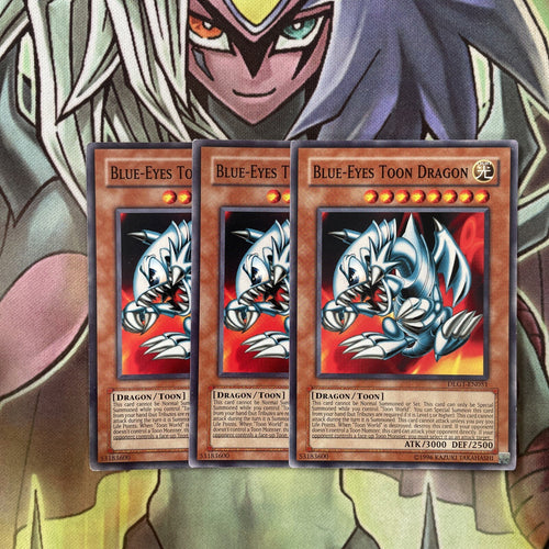 DLG1-EN051 x3 Blue-Eyes Toon Dragon Common Excellent Condition Yugioh