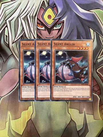 SDFC-EN026 x3 Silent Angler Common Excellent Condition Yugioh