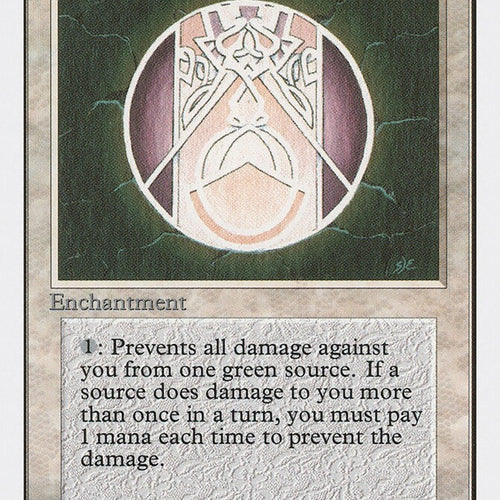 Circle Of Protection : Green Unlimited Excellent Magic MTG