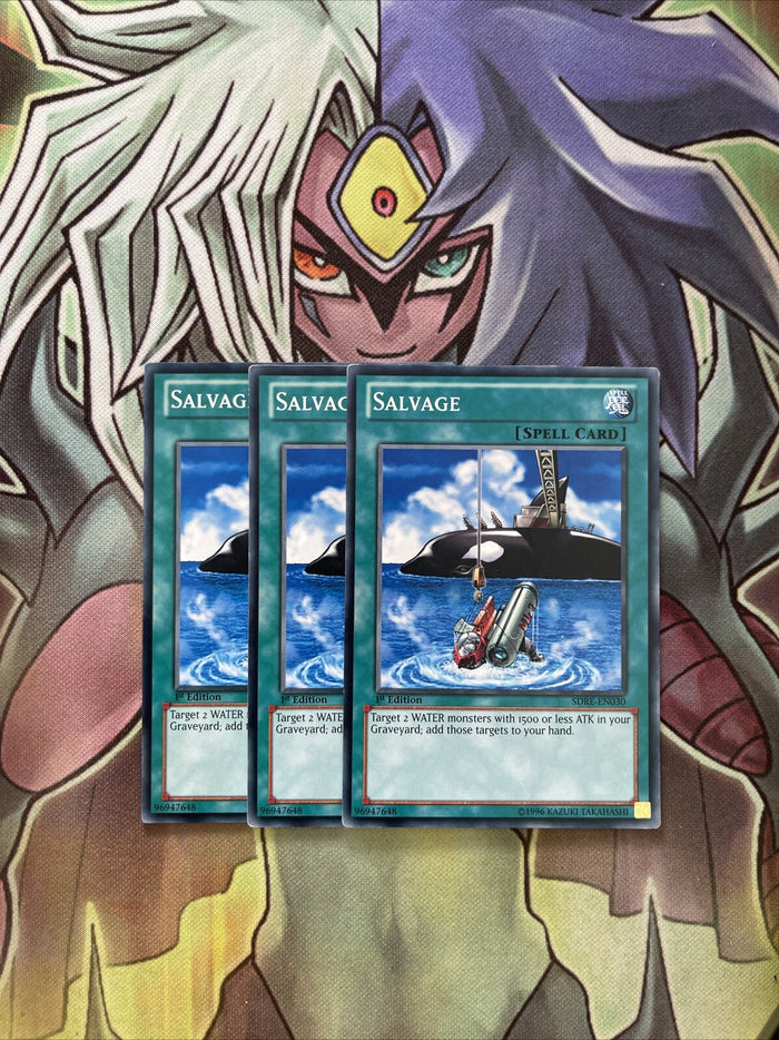 SDRE-EN030 x3 Salvage Common Excellent Condition Yugioh