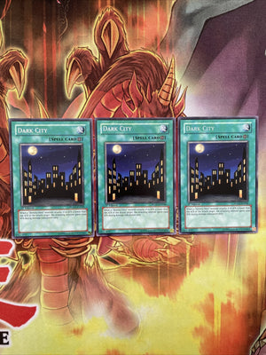 POTD-EN048 Yugioh Dark City rare 1st Edition playset x3 cards