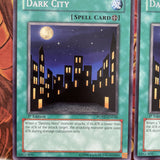 POTD-EN048 Yugioh Dark City rare 1st Edition playset x3 cards