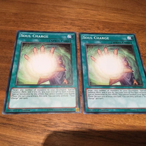SR01-EN033 2x Soul Charge 1st Edition YuGiOh Card!