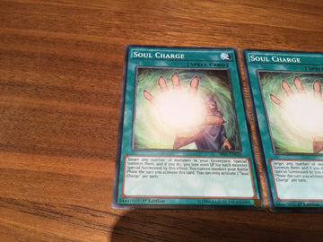 SR01-EN033 2x Soul Charge 1st Edition YuGiOh Card! (back)
