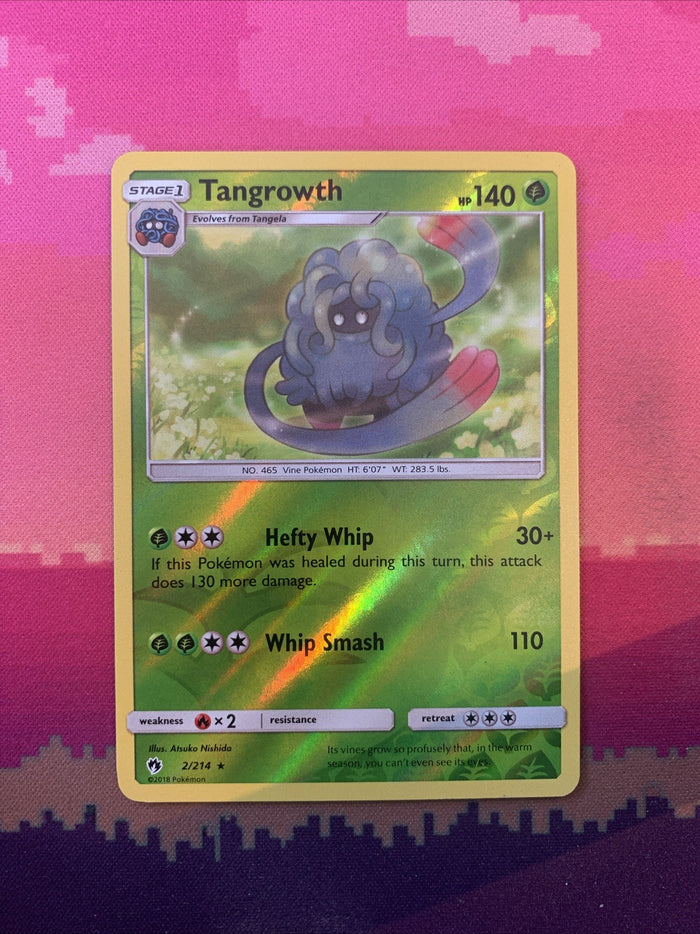 Pokemon Card Tangrowth Lost Thunder Reverse Holo Rare 2/214 Near Mint