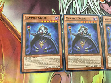 SHSP-EN031/MP14-EN153  3 x Vampire Grace Common YuGiOh Card 1st Ed FREE POSTAGE (back)