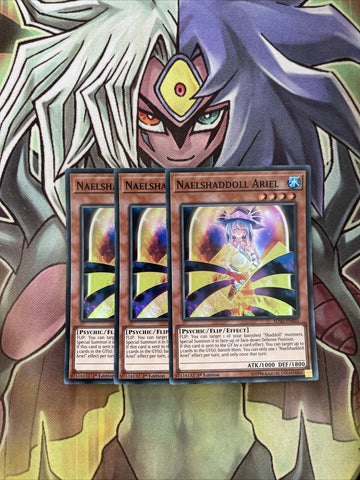 SDSH-EN003 x3 Naelshaddoll Ariel Super Rare Excellent Condition Yugioh