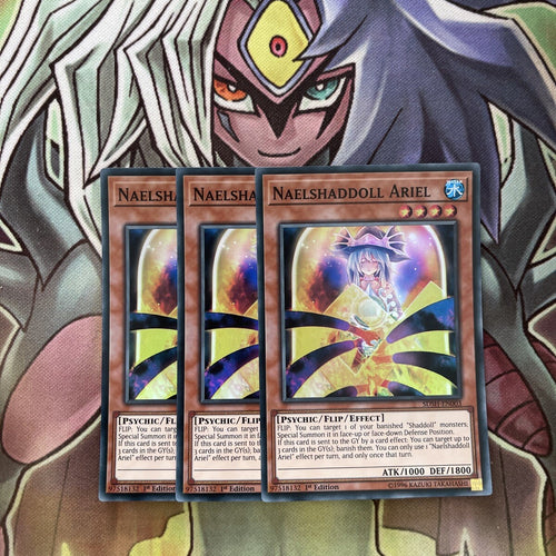 SDSH-EN003 x3 Naelshaddoll Ariel Super Rare Excellent Condition Yugioh