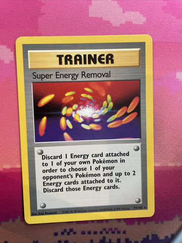 Pokemon Card Super Energy Removal Rare 79/102 NM