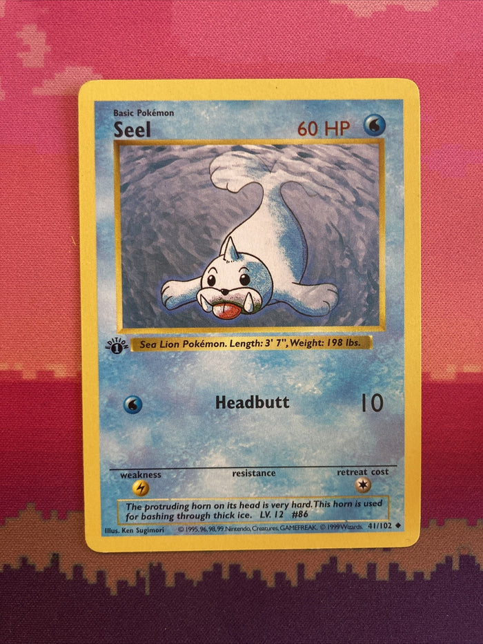 Pokemon Card Seel Shadowless Base Set 1st Edition Uncommon 41/102 Near Mint