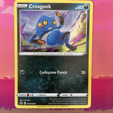 Pokemon Card Croagunk SWSH245 Black Star Promo Cosmo Holo NM