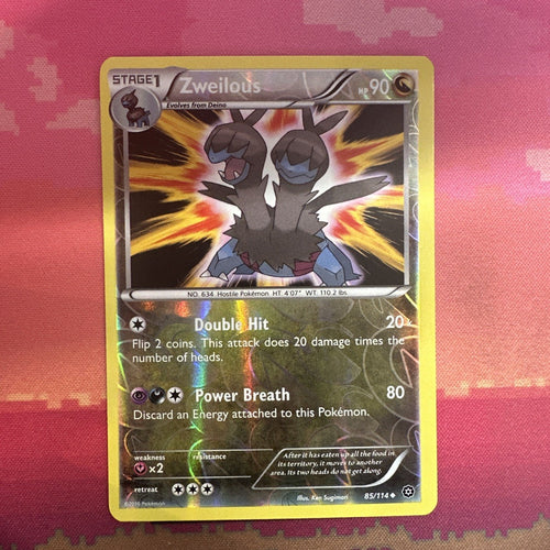 Pokemon Card Zweilous Steam Siege Reverse Holo 85/114 Near Mint