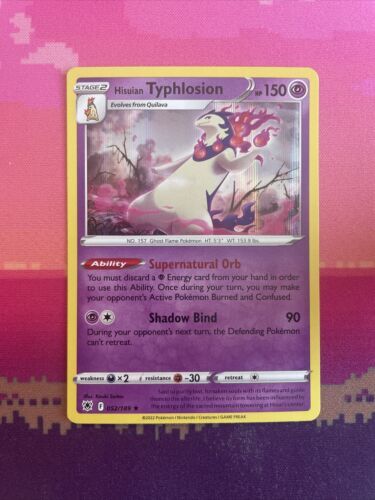 Pokemon Card Hisuian Typhlosion Astral Radiance Holo Rare 052/189 Near Mint