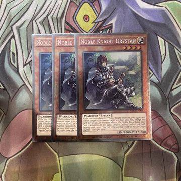 NKRT-EN008 Noble Knight Drystan Platinum Rare x3 Excellent Condition Yugioh