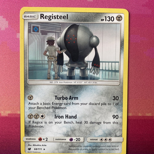 Pokemon Card Registeel Crimson Invasion Rare 68/111 Near Mint