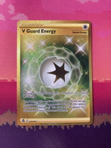 Pokemon Card V Guard Energy 215/195 Secret Rare Silver Tempest NM